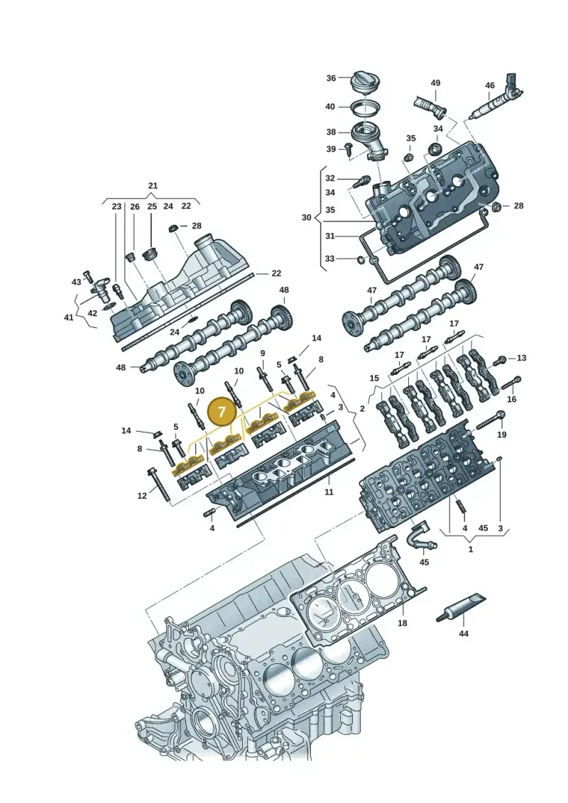 059103960P — Audi A6 2.0 (2018-) diagram 897103059, position 7
