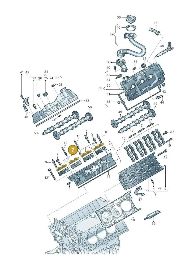 059103960P — Audi Q8 Quattro 3,0 (2018-) diagram 429103580, position 7