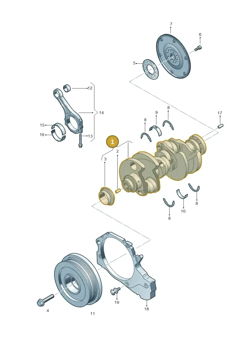 059105019CN — Audi A6 2.0 (2018-) diagram 838105600, position 1