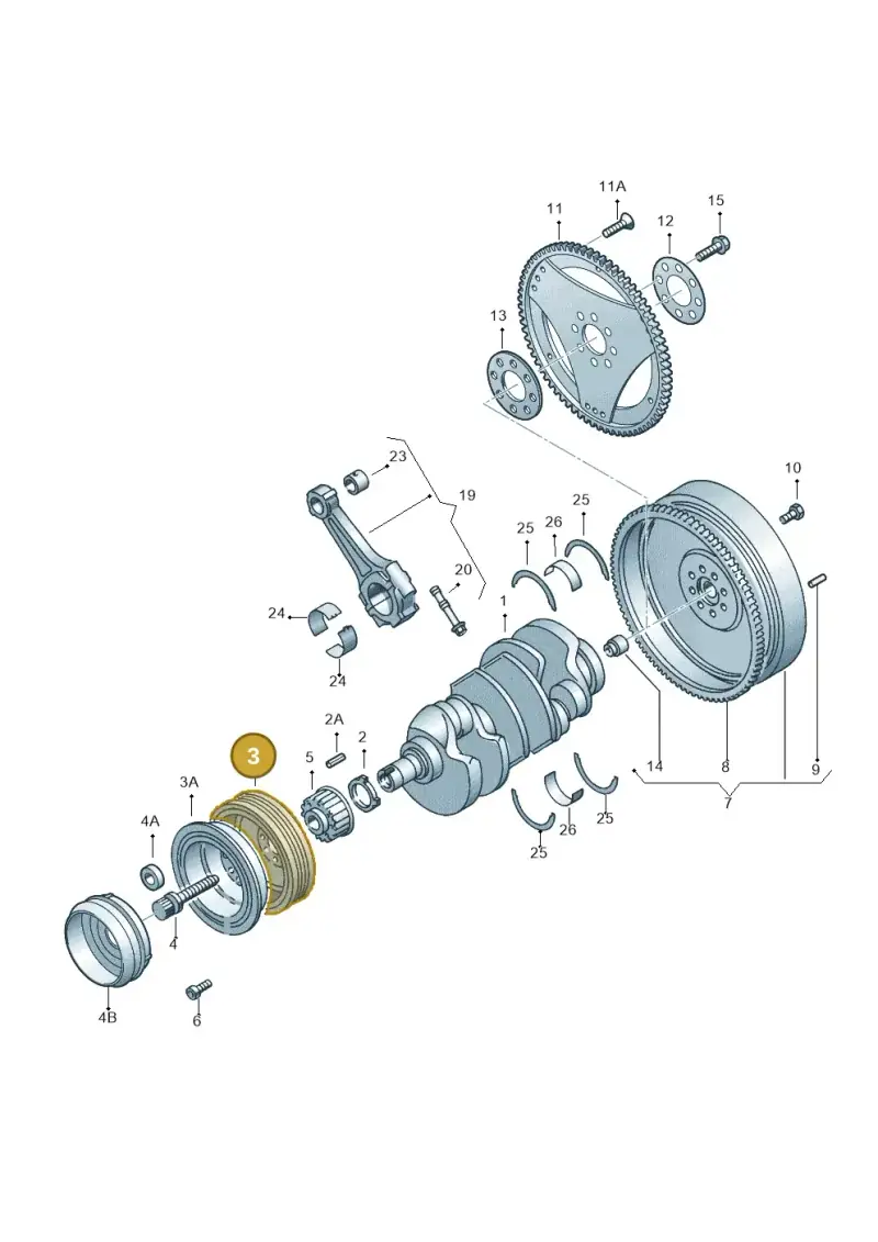 059105251AC — Audi A4/S4/Av./qu.     05> (2005-) diagram 264105250, position 3
