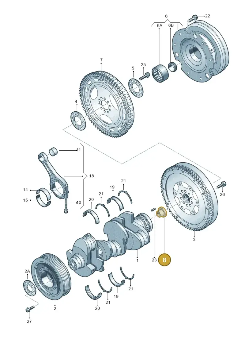 059105329A — Audi Q7 qu. 3.0 TDI (2009-2015) diagram 448105200, position 8