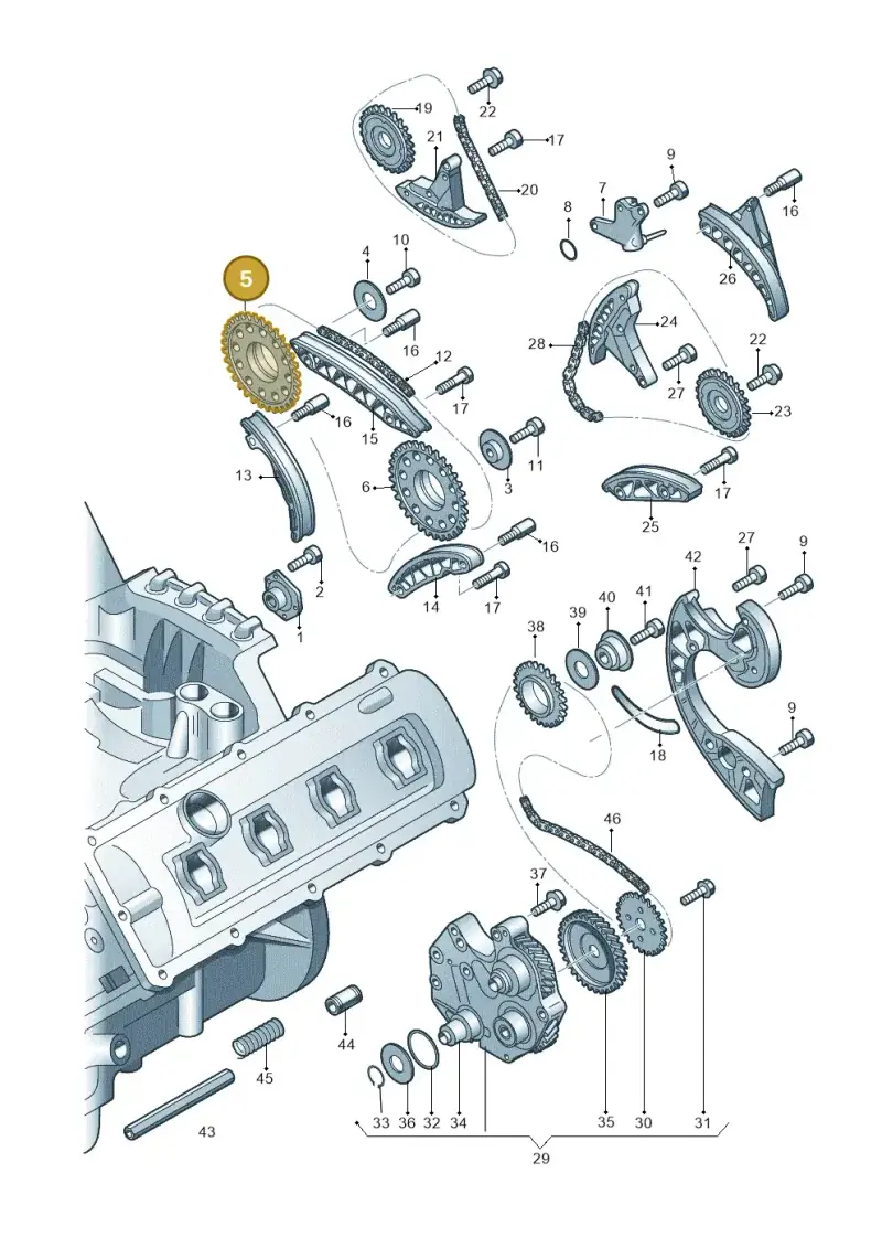 059109077E — Audi Q7 qu. 3.0 TDI (2009-2015) diagram 291109620, position 5