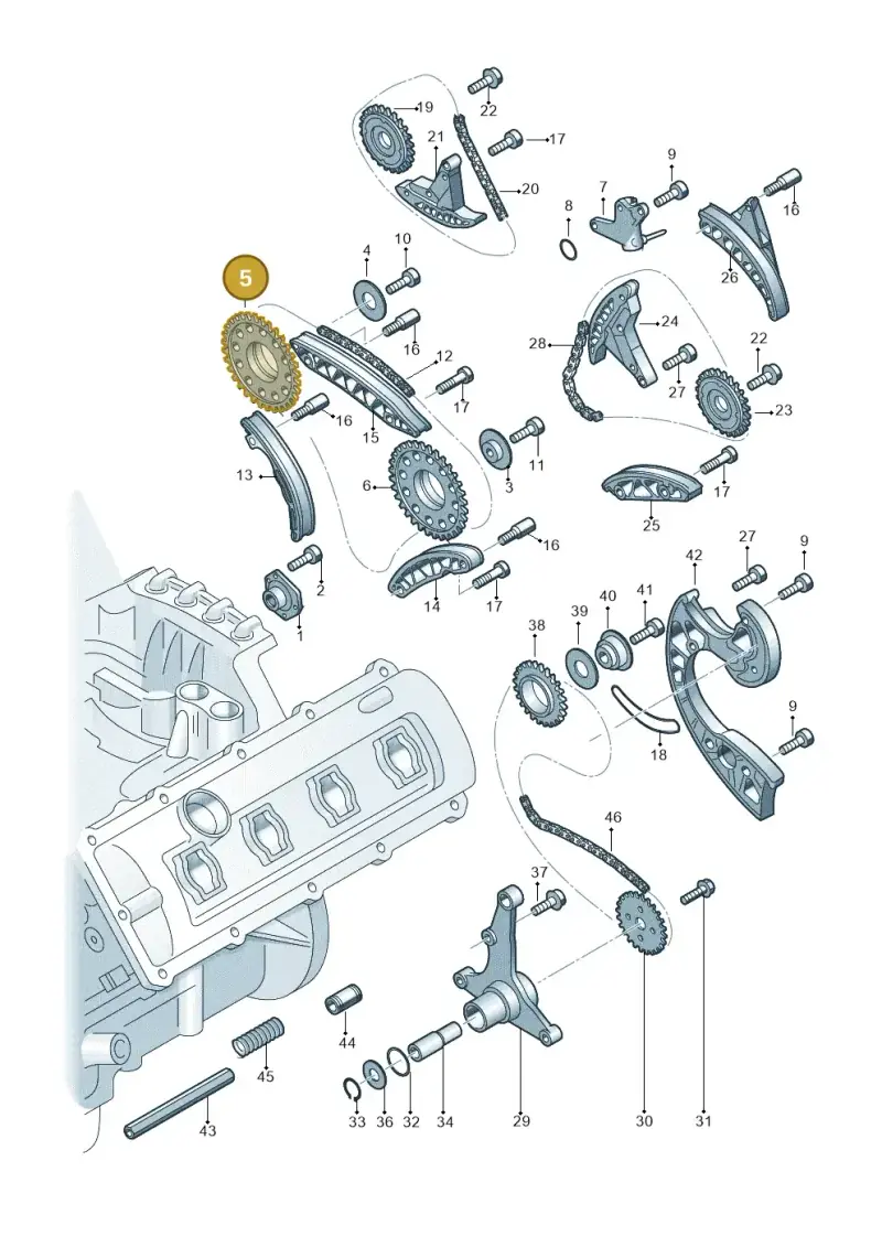 059109077E — Audi A8L qu. 3.0 TDI (2013-2018) diagram 771109820, position 5
