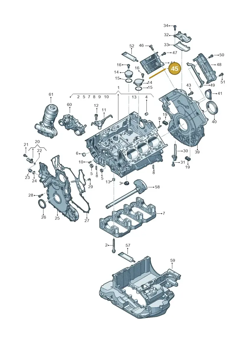 059109092N — Audi A6 2.0 (2018-) diagram 897103054, position 45