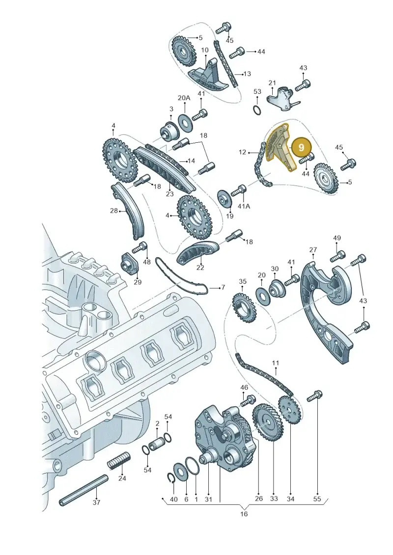 059109217C — Audi A8/S8/qu. lang (2003-2007) diagram 291109600, position 9
