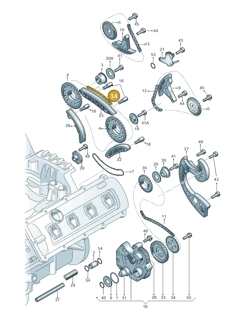 059109229J — Audi A8/S8/qu. lang (2003-2007) diagram 291109600, position 14