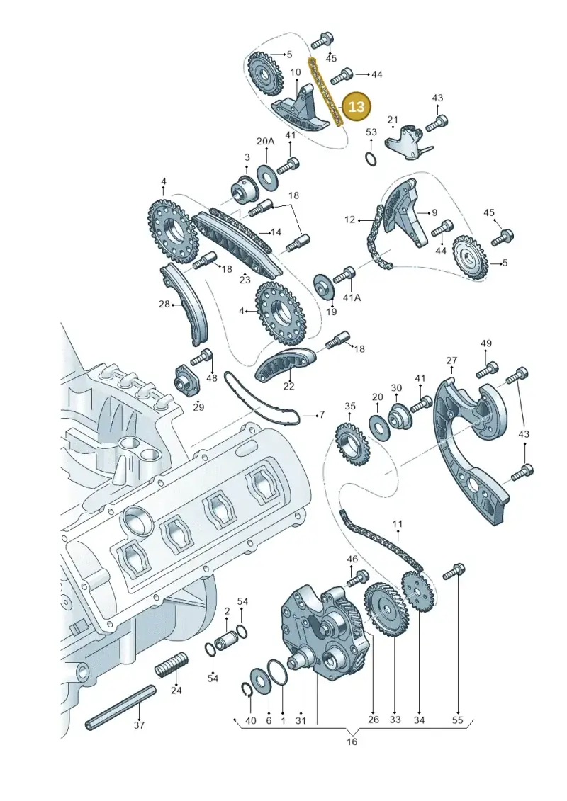 059109229K — Audi A8/S8/qu. lang (2003-2007) diagram 291109600, position 13