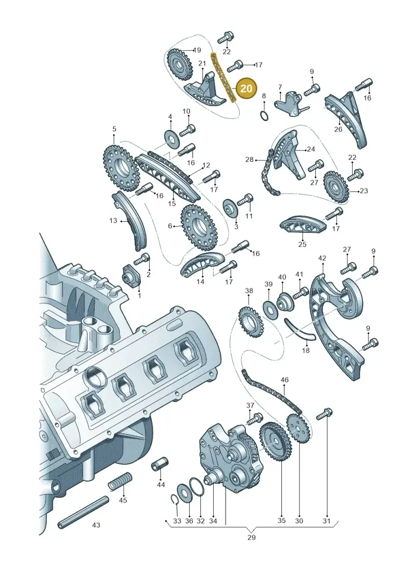059109229K — Audi Q7 qu. 3.0 TDI (2009-2015) diagram 291109620, position 20
