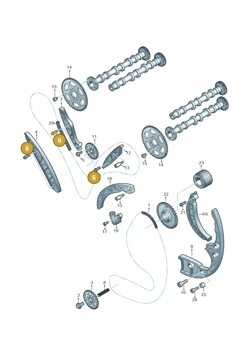 059109426F — Audi A7 Sportback (2014-2018) diagram 675109550, position 6
