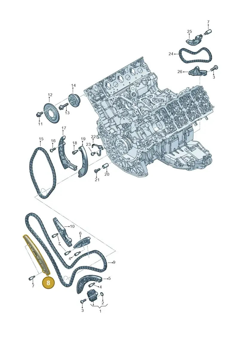 059109469AB — Audi Q8 Quattro 3,0 (2018-) diagram 896109050, position 8