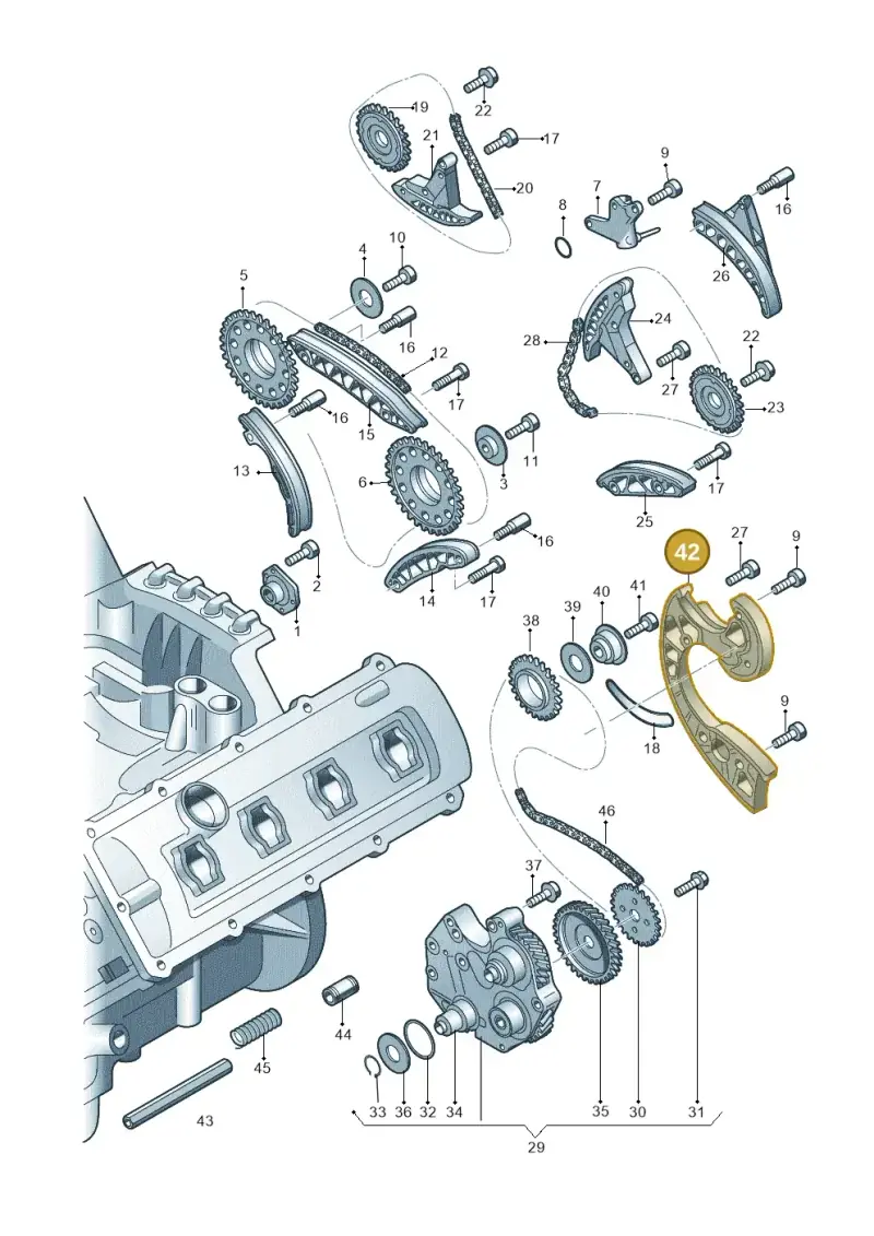 059109507D — Audi Q7 qu. 3.0 TDI (2009-2015) diagram 291109620, position 42