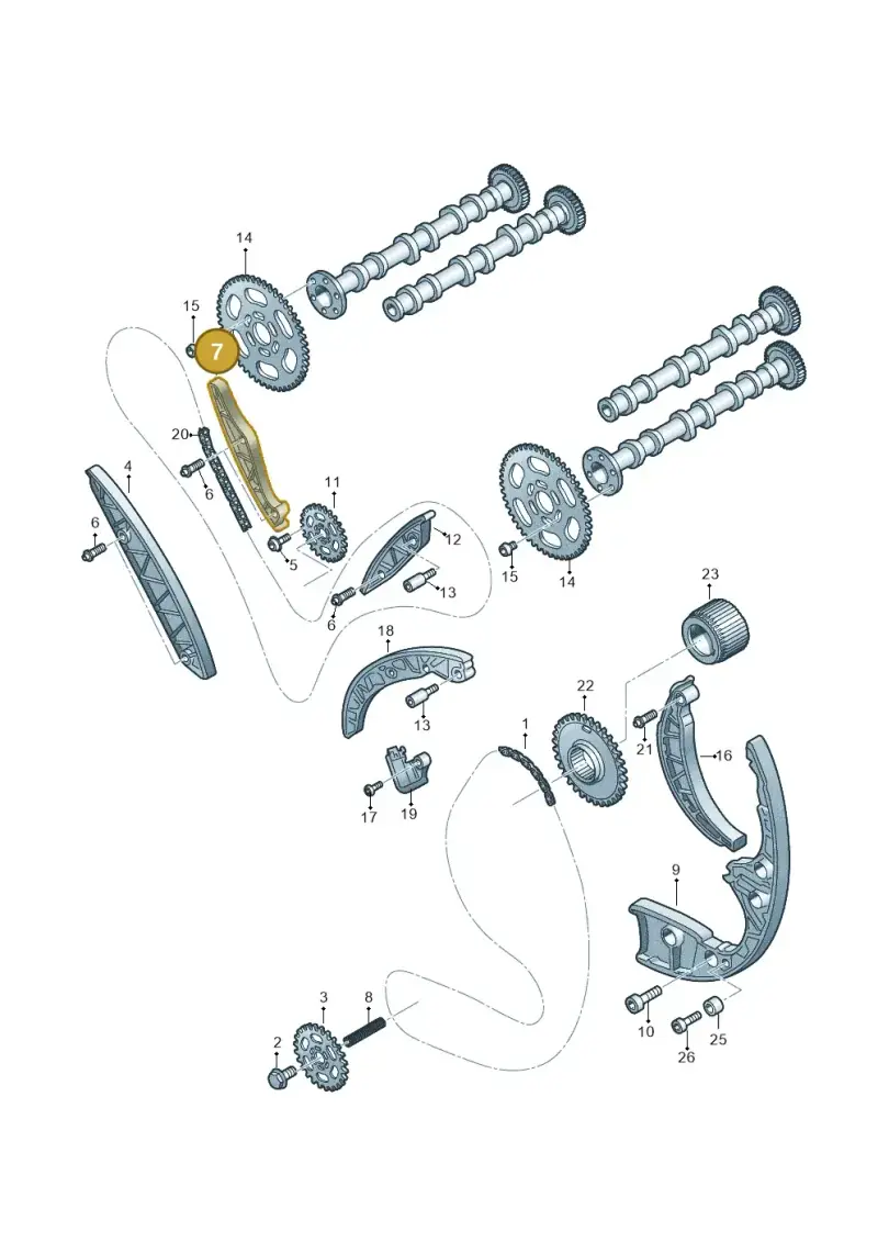 059109513C — Audi A7 Sportback (2014-2018) diagram 675109550, position 7