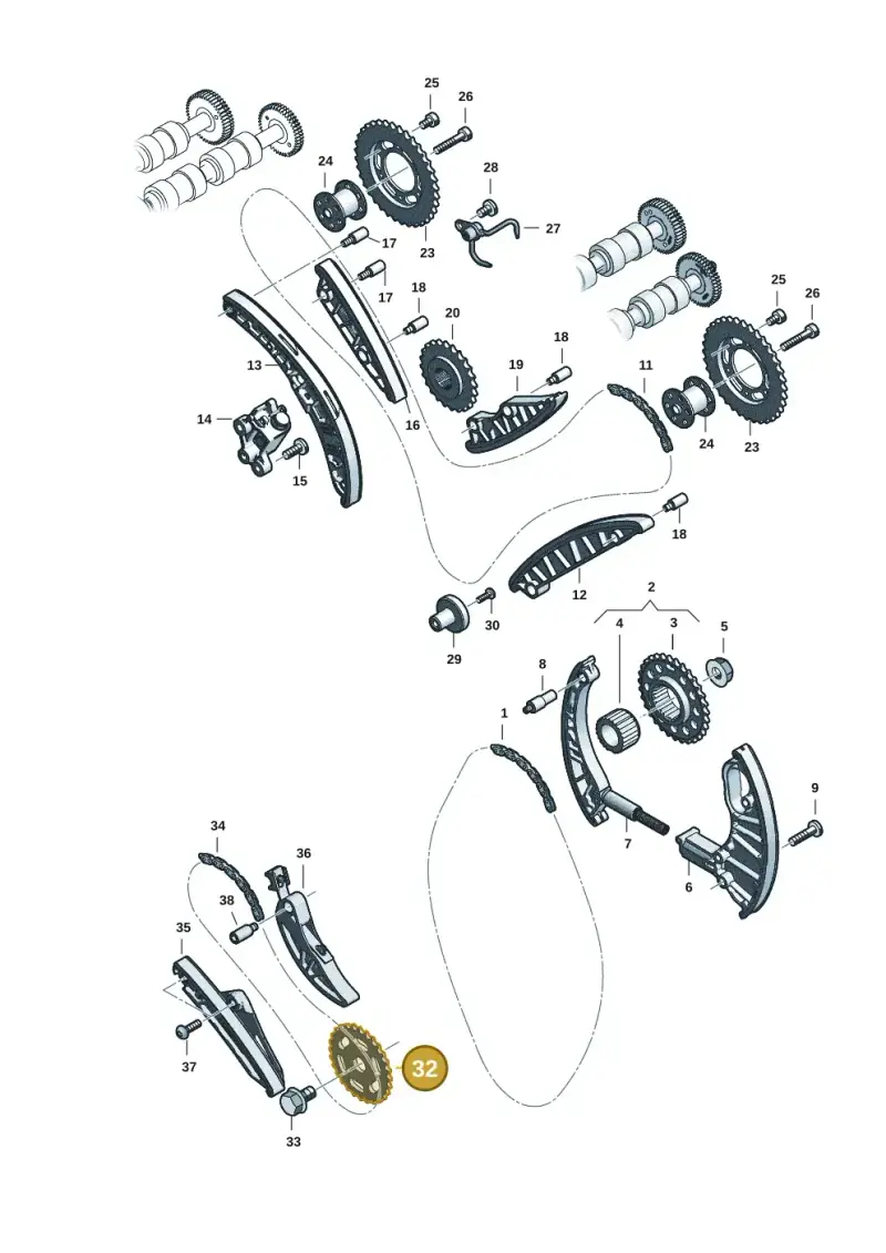 059109570F — Audi Q8 Quattro 3,0 (2018-) diagram 429109057, position 32