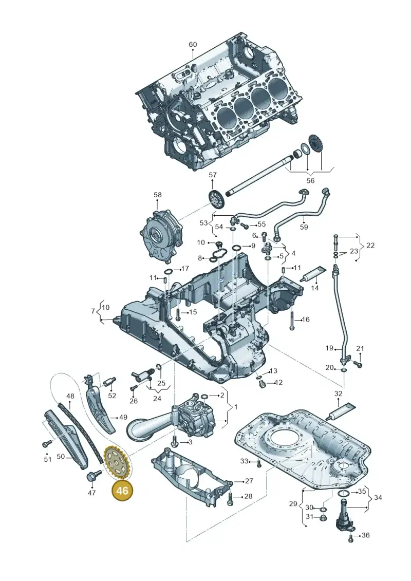 059109570F — Audi Q8 Quattro 3,0 (2018-) diagram 429115052, position 46