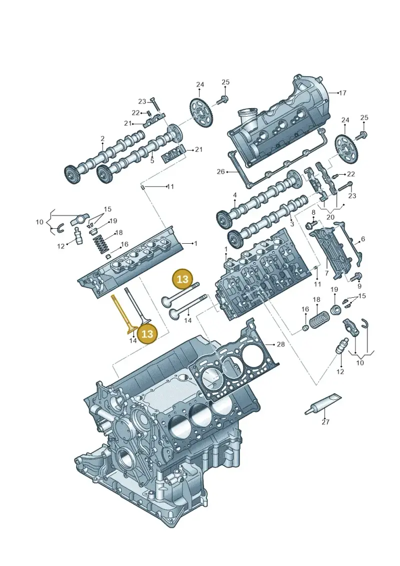 059109601G — Audi A7 Sportback (2014-2018) diagram 675109510, position 13