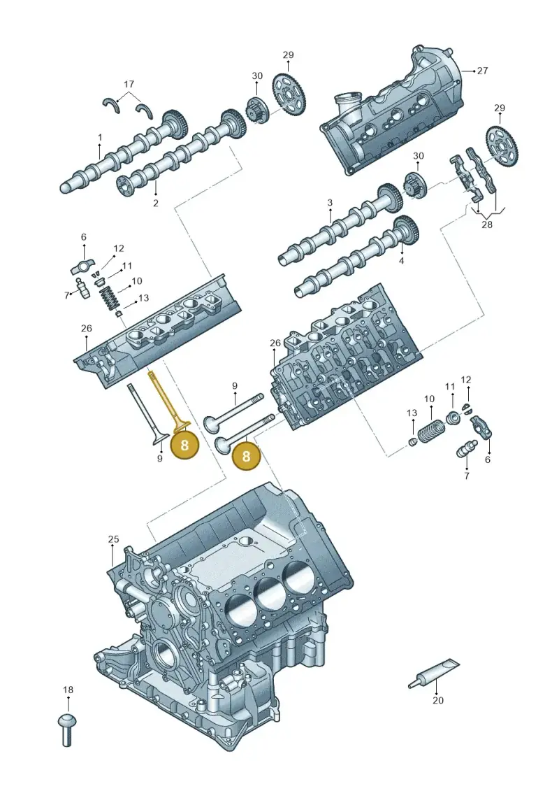 059109601T — Audi Q8 Quattro 3,0 (2018-) diagram 897109053, position 8