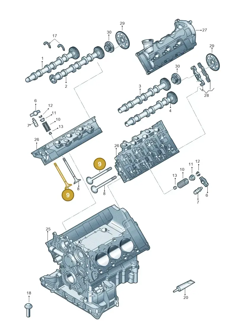 059109611AR — Audi Q8 Quattro 3,0 (2018-) diagram 897109053, position 9