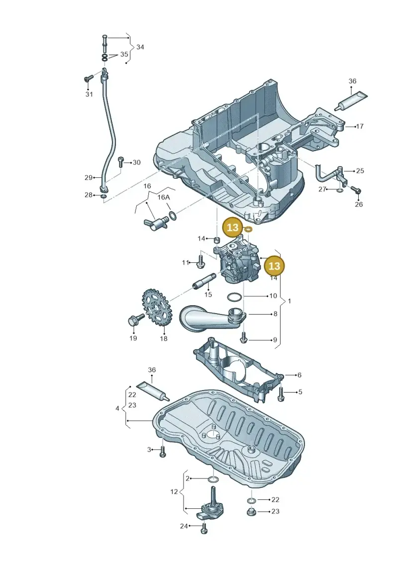 059115111A — Audi A5 Sportback (2016-2020) diagram 788115510, position 13