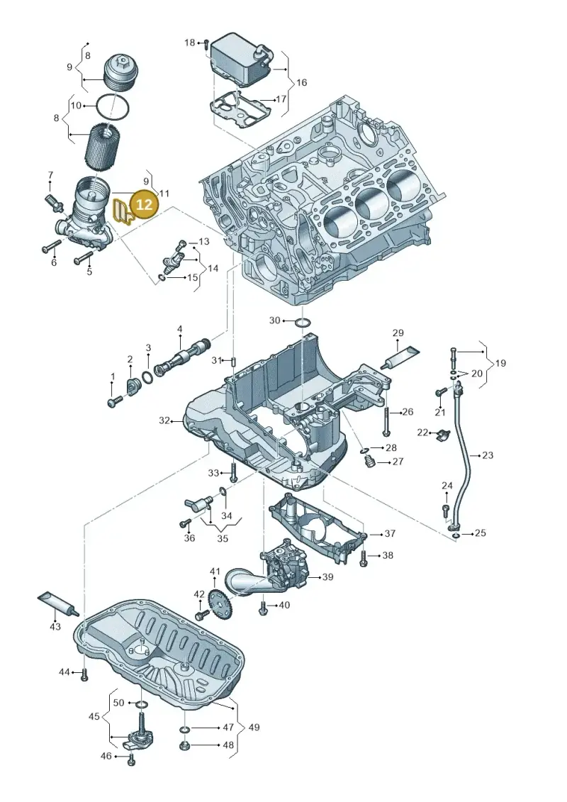 059115446E — Audi Q8 Quattro 3,0 (2018-) diagram 896115500, position 12