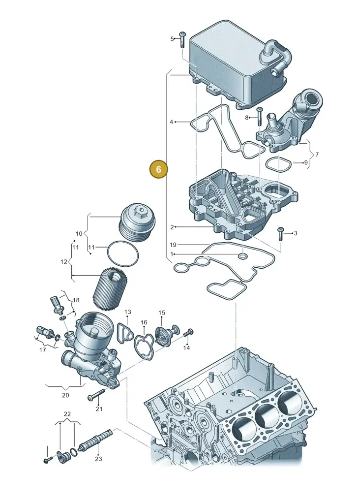 059117021R — Audi A8L qu. 3.0 TDI (2013-2018) diagram 675115570, position 6