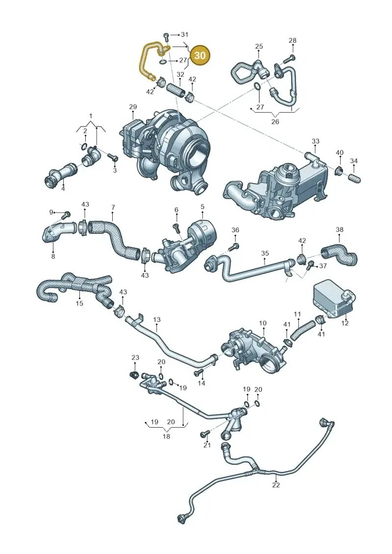 059121065EA — Audi Q8 Quattro 3,0 (2018-) diagram 429121020, position 30