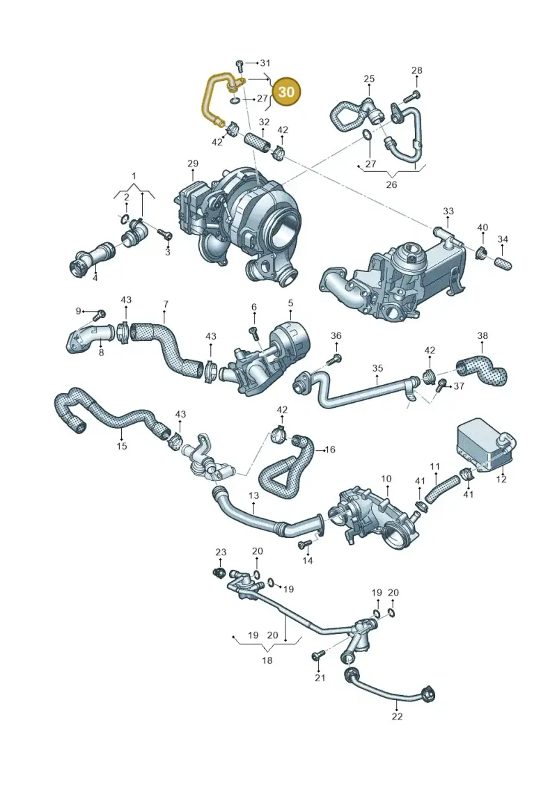 059121065EA — Audi A6 2.0 (2018-) diagram 435121152, position 30