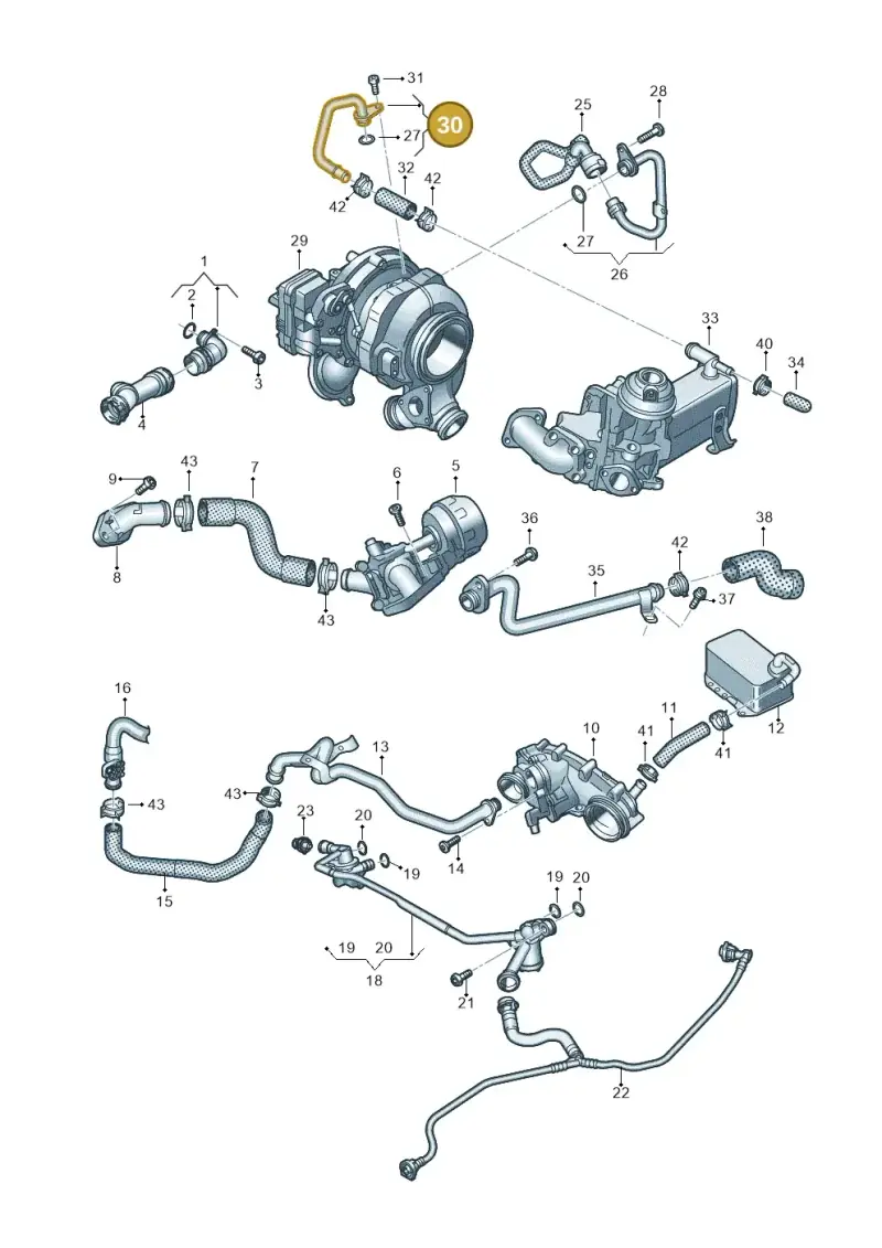 059121065EA — Audi A8L (2017-2022) diagram 838121052, position 30