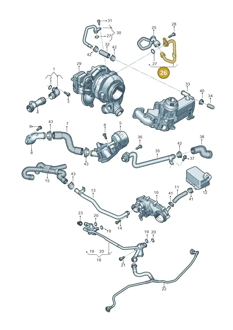 059121065FL — Audi Q8 Quattro 3,0 (2018-) diagram 429121020, position 26