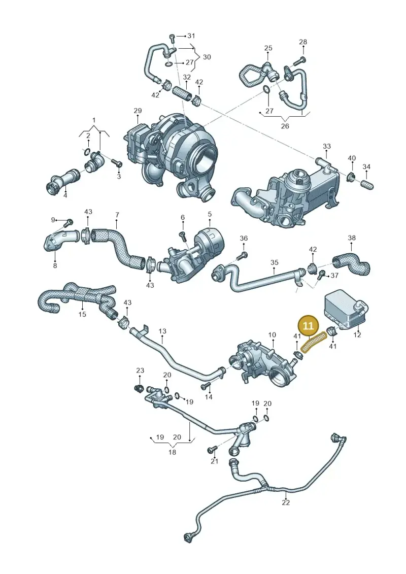 059121073AB — Audi Q8 Quattro 3,0 (2018-) diagram 429121020, position 11