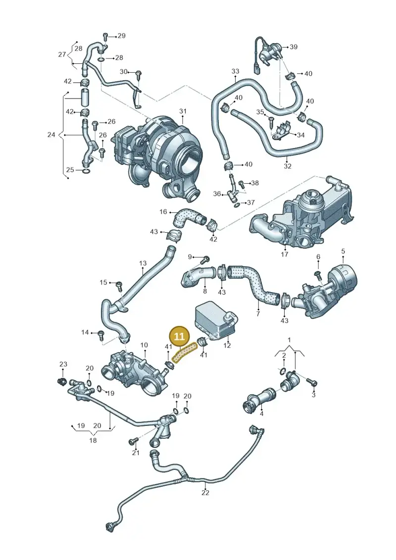 059121073AB — Audi Q8 Quattro 3,0 (2018-) diagram 838121170, position 11