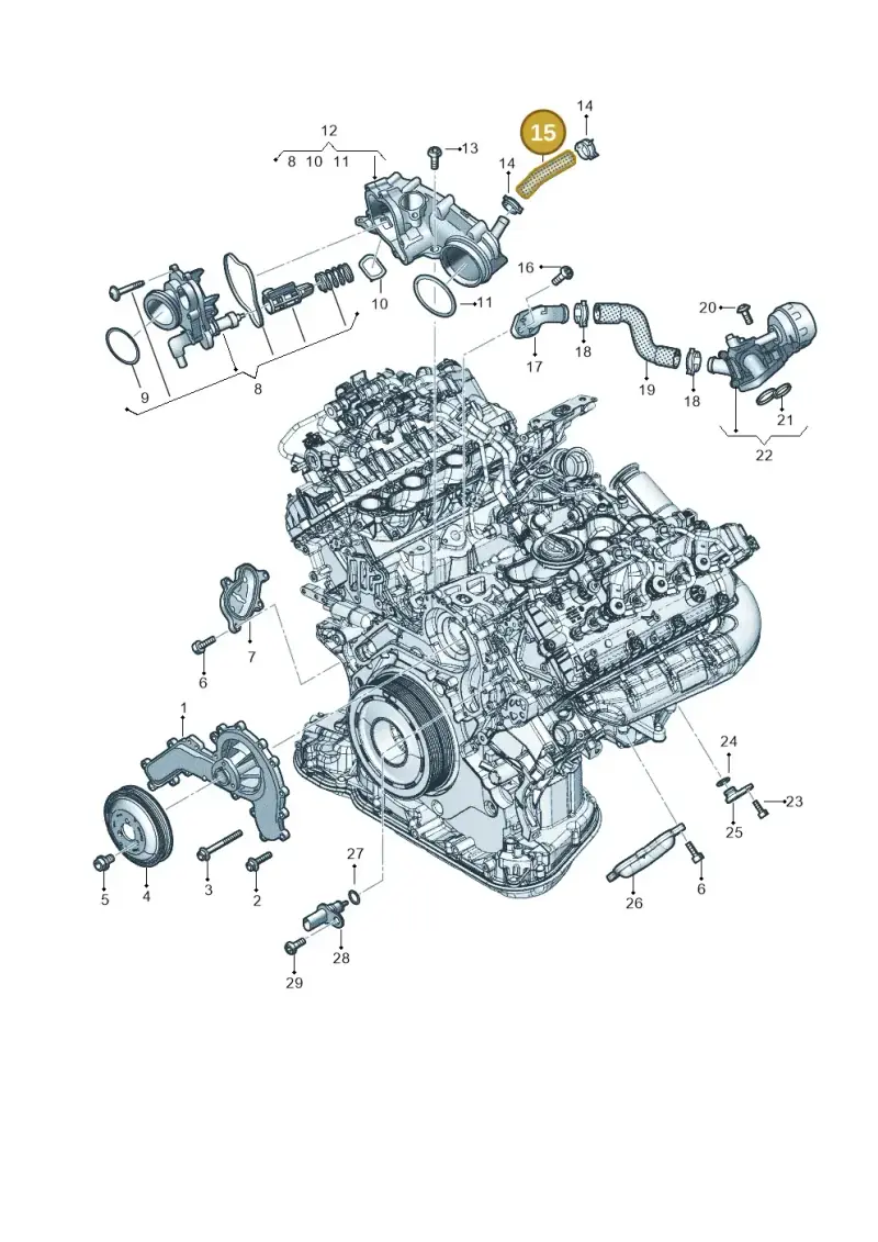 059121073AB — Audi Q8 Quattro 3,0 (2018-) diagram 896121160, position 15