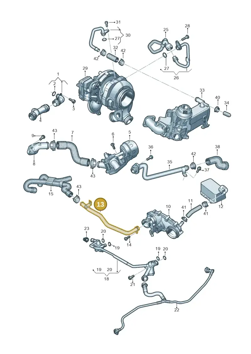 059121075GH — Audi Q8 Quattro 3,0 (2018-) diagram 429121020, position 13