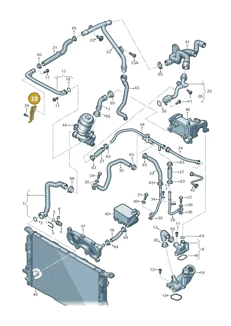059121093E — Audi A6 Av. qu. 3.0 (2012-2018) diagram 711121210, position 19