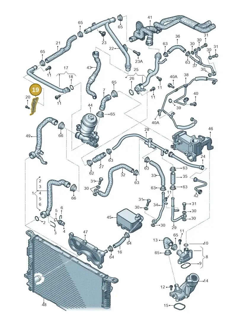 059121093E — Audi A6 Av. qu. 3.0 (2012-2018) diagram 717121230, position 19