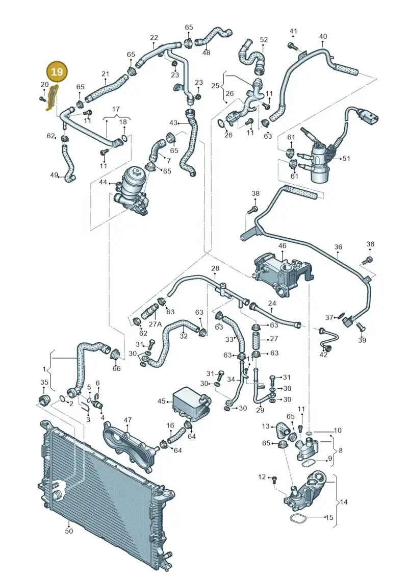 059121093E — Audi A8L qu. 3.0 TDI (2013-2018) diagram 771121140, position 19