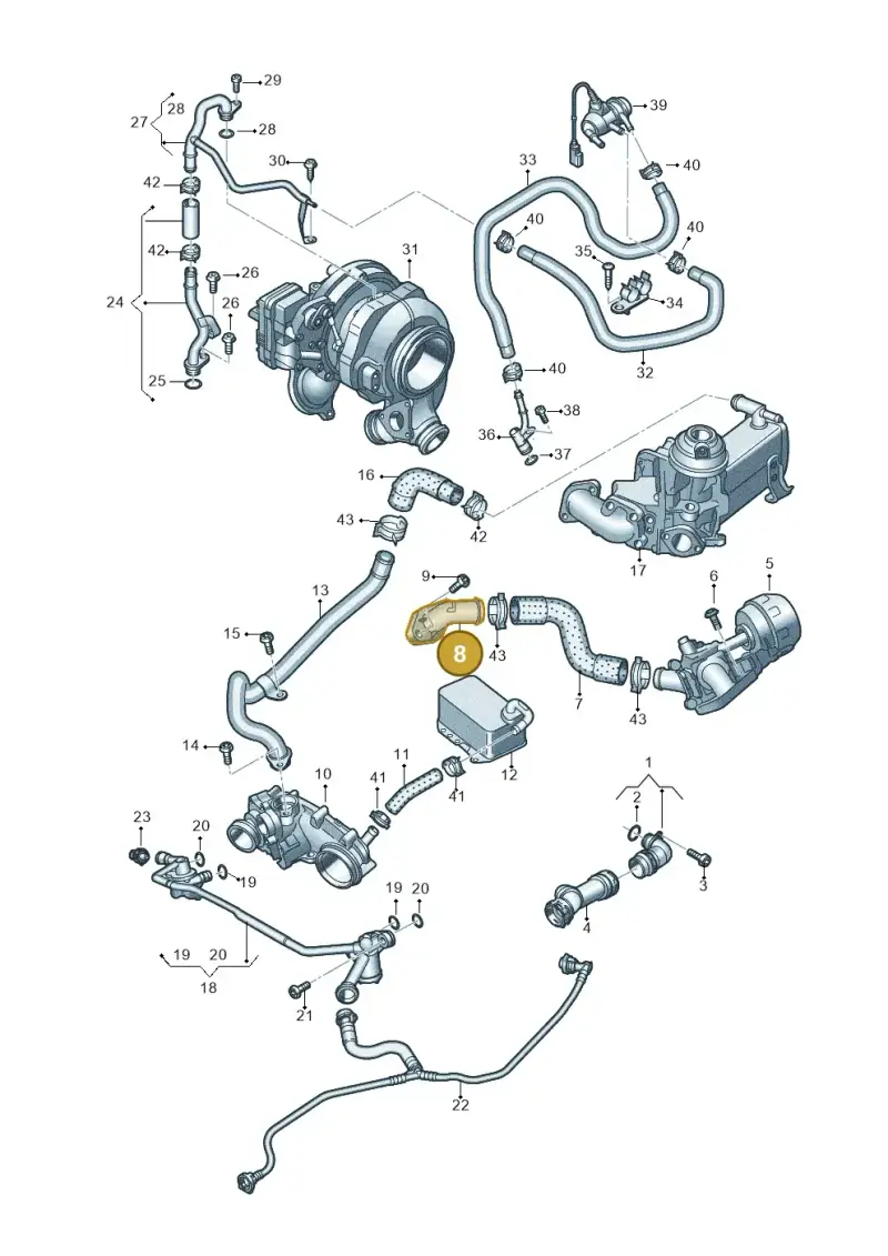 059121131S — Audi Q8 Quattro 3,0 (2018-) diagram 838121170, position 8