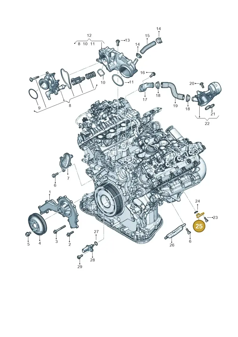 059121155BK — Audi Q8 Quattro 3,0 (2018-) diagram 896121160, position 25
