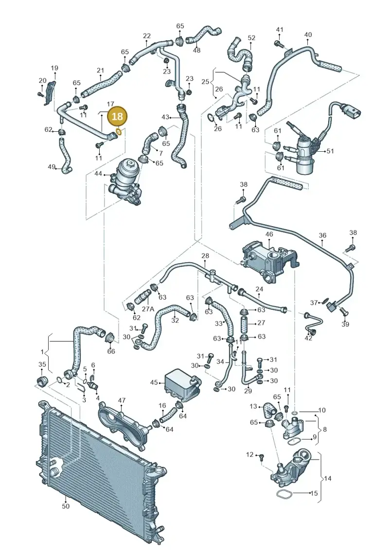 059121437 — Audi A8L qu. 3.0 TDI (2013-2018) diagram 771121140, position 18