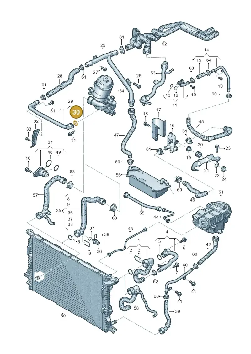 059121437 — Audi A7 Sportback (2014-2018) diagram 788121200, position 30