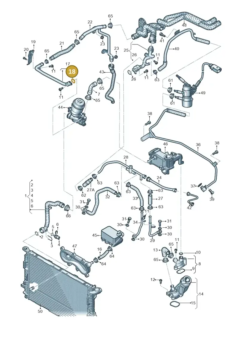 059121437 — Audi A7 Sportback (2014-2018) diagram 788121240, position 18
