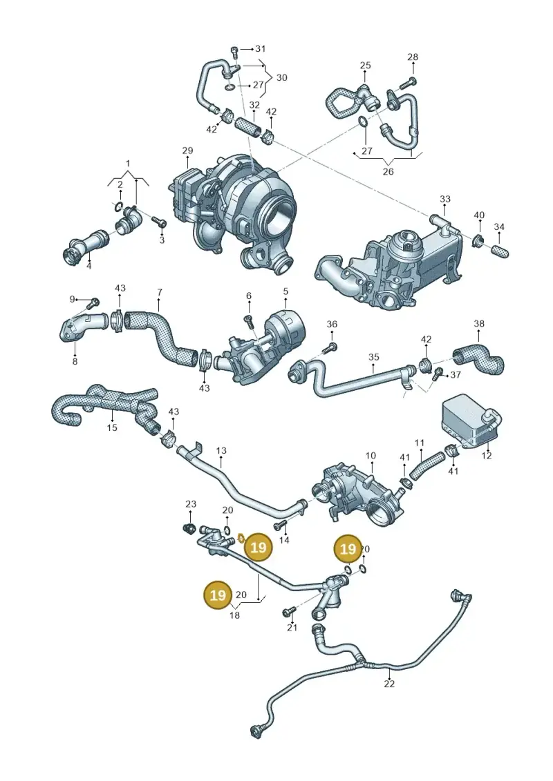 059121437G — Audi Q8 Quattro 3,0 (2018-) diagram 429121020, position 19