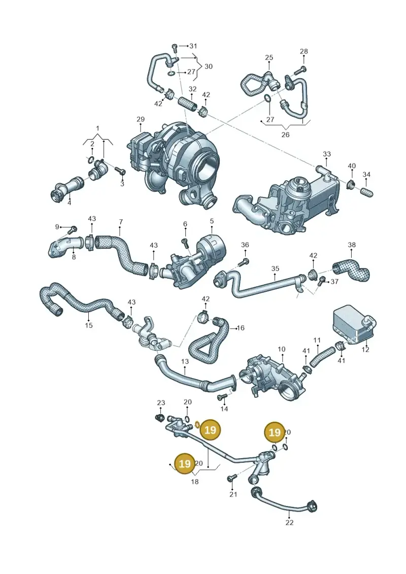 059121437G — Audi A6 2.0 (2018-) diagram 435121152, position 19