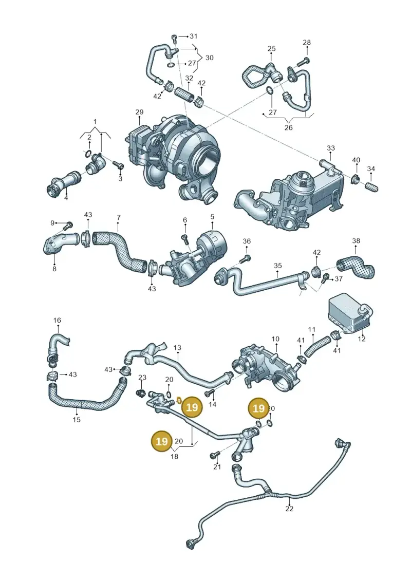 059121437G — Audi A8L (2017-2022) diagram 838121052, position 19