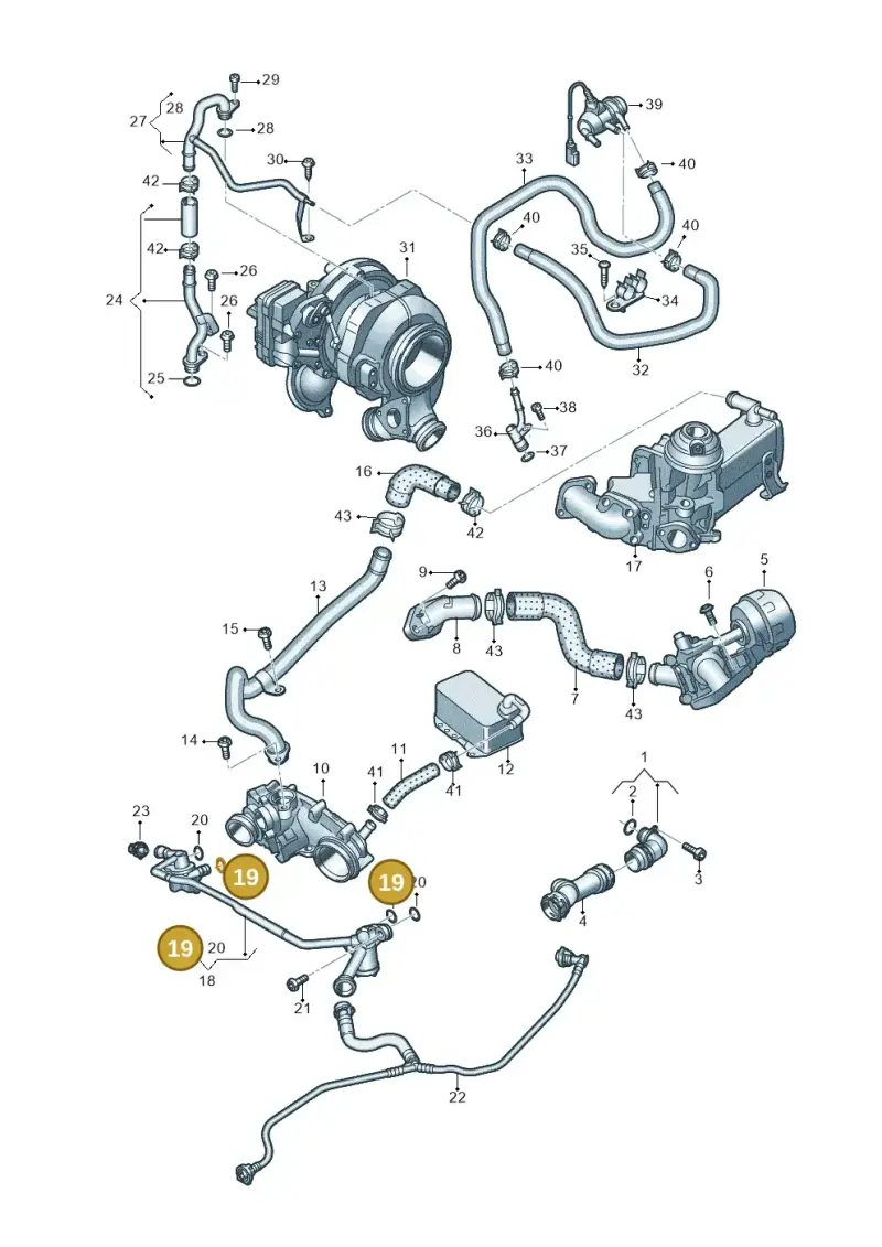 059121437G — Audi Q8 Quattro 3,0 (2018-) diagram 838121170, position 19