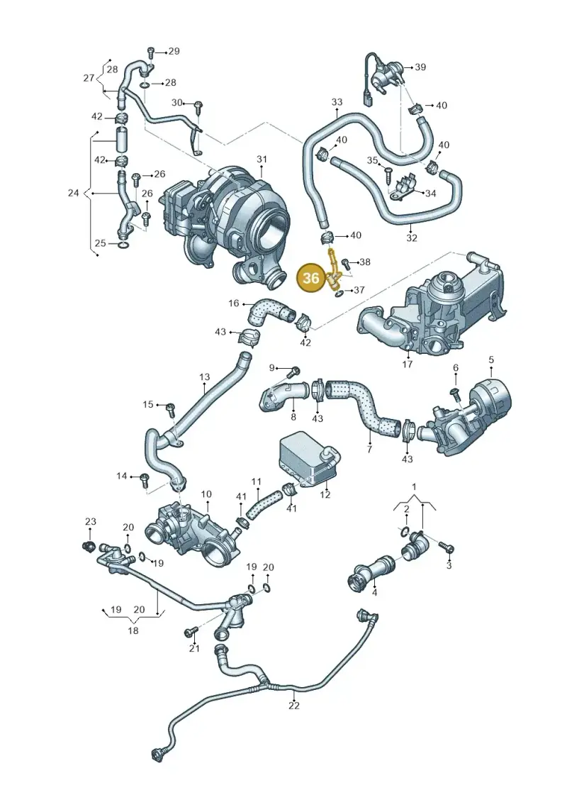 059121597N — Audi Q8 Quattro 3,0 (2018-) diagram 838121170, position 36