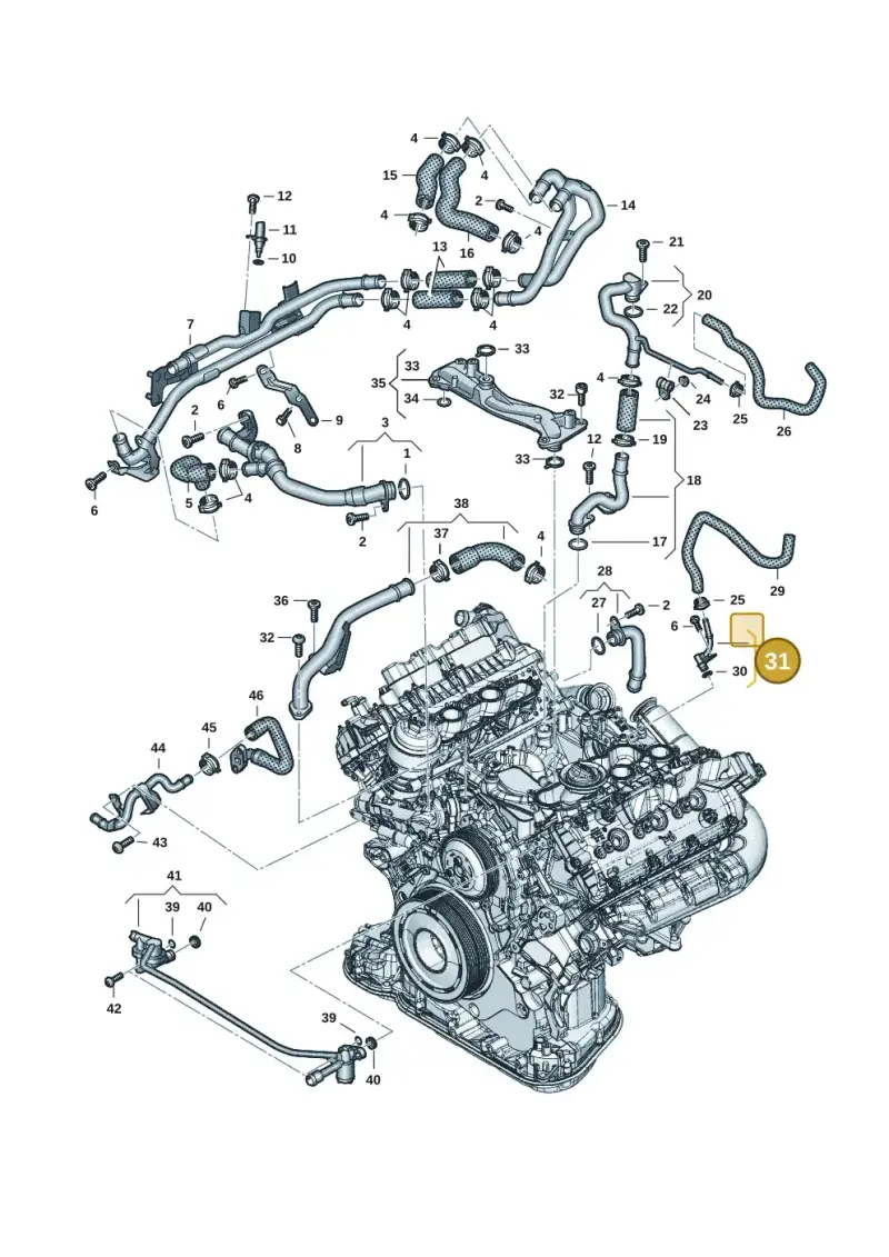 059121597N — Audi Q8 Quattro 3,0 (2018-) diagram 896121162, position 31