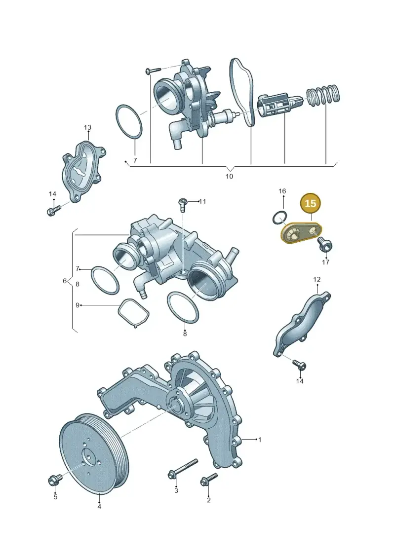 059121597N — Audi Q8 Quattro 3,0 (2018-) diagram 897121050, position 15