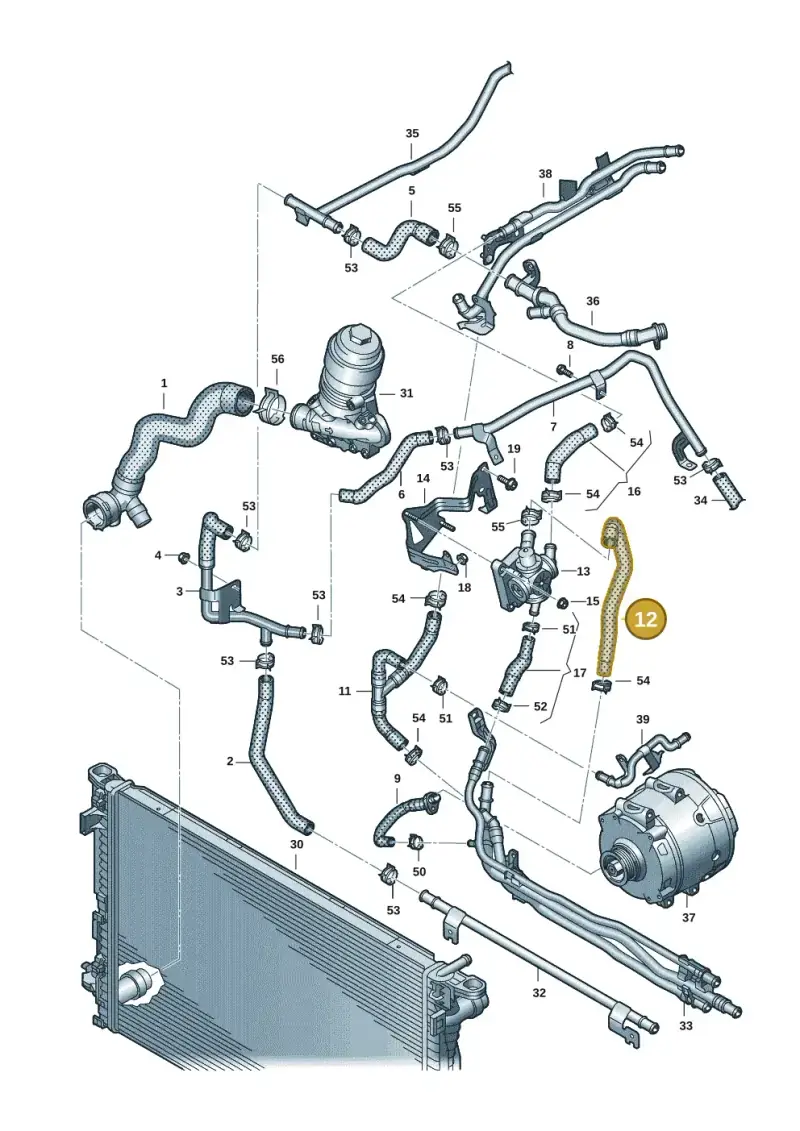 059122445F — Audi Q5 (2016-2020) diagram 896121166, position 12