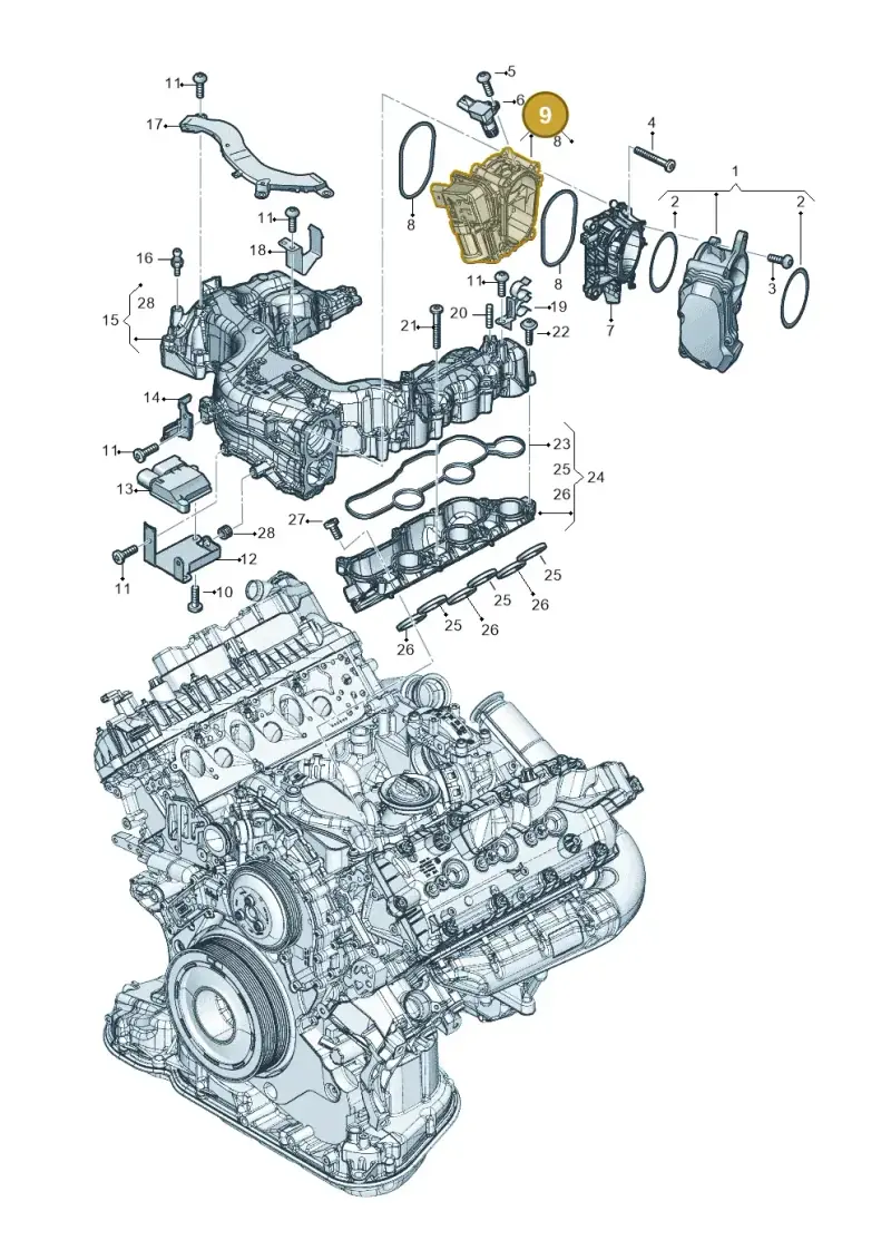 059129593AT — Audi Q8 Quattro 3,0 (2018-) diagram 896129080, position 9