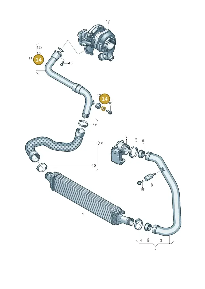 059129734C — Audi A6 2.0 (2018-) diagram 849145500, position 14